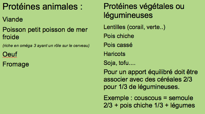 Protéines animales ou végétales
